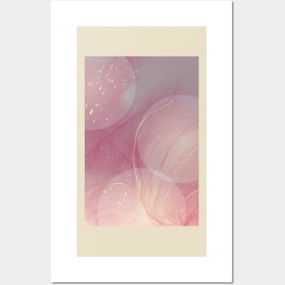 Blush pink and grey abstract modern watercolor trendy art Posters and Art